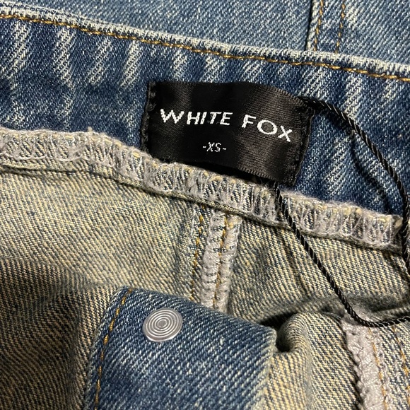 White Fox Blue Denim Overalls with Classic Style - Picture 4 of 4